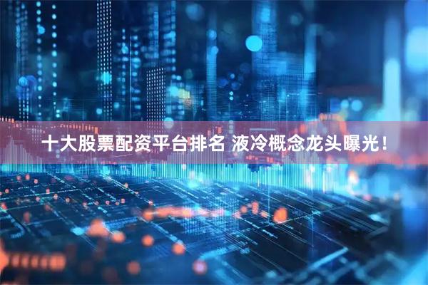 十大股票配资平台排名 液冷概念龙头曝光！